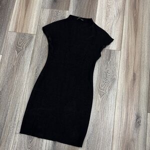 Zara Mock Neck Mini Dress
